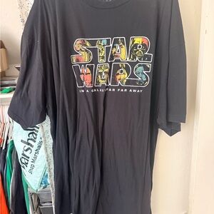 Star Wars Black Tee with Colorful Character Logo